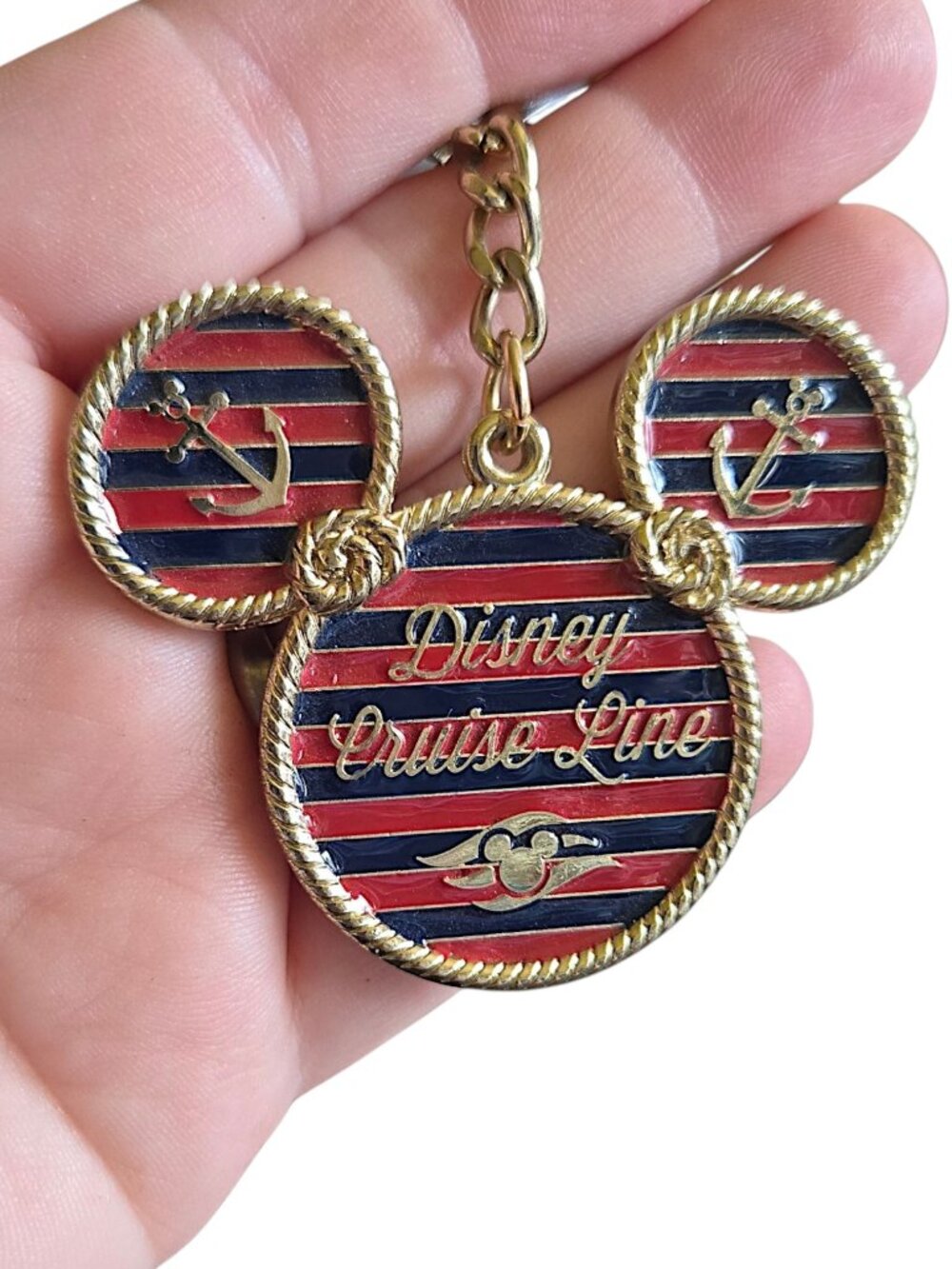 Disney Parks Disney Cruise Line Knots Metal Keychain Keyring Nautical Charm - Picture 5 of 6